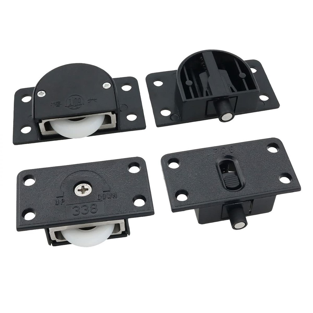 ITROLLE 2Sets Black Sliding Cabinet Hardware Component Home Wardrobe Sliding...