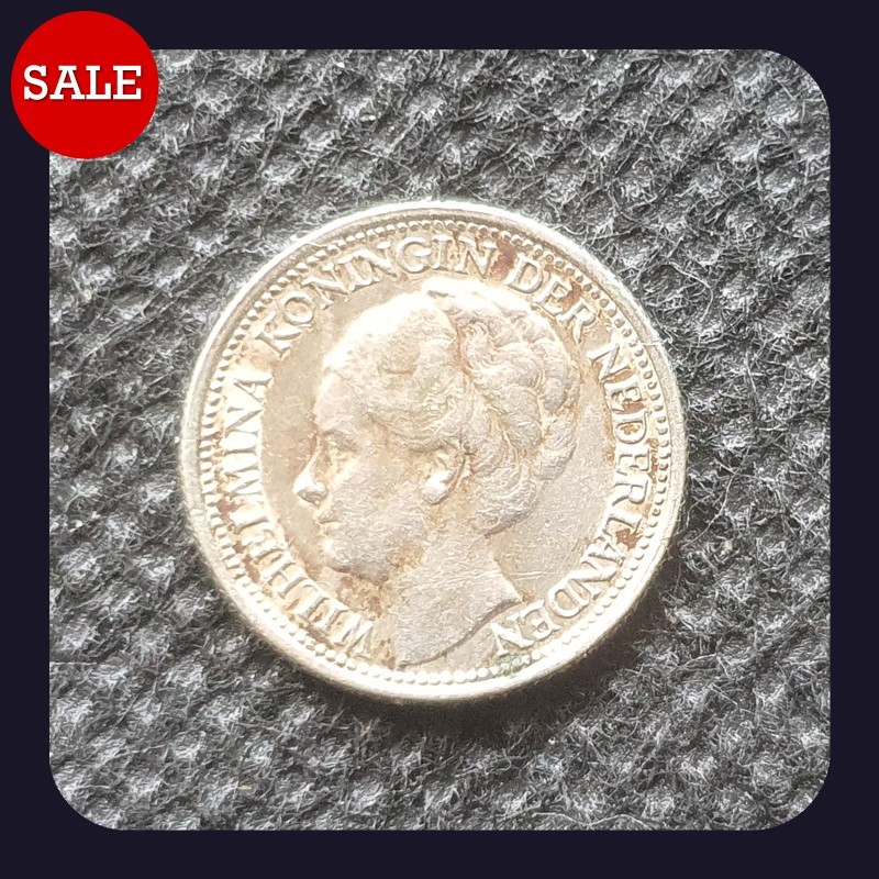 1941 Netherlands Silver 10 Cents Coin #4