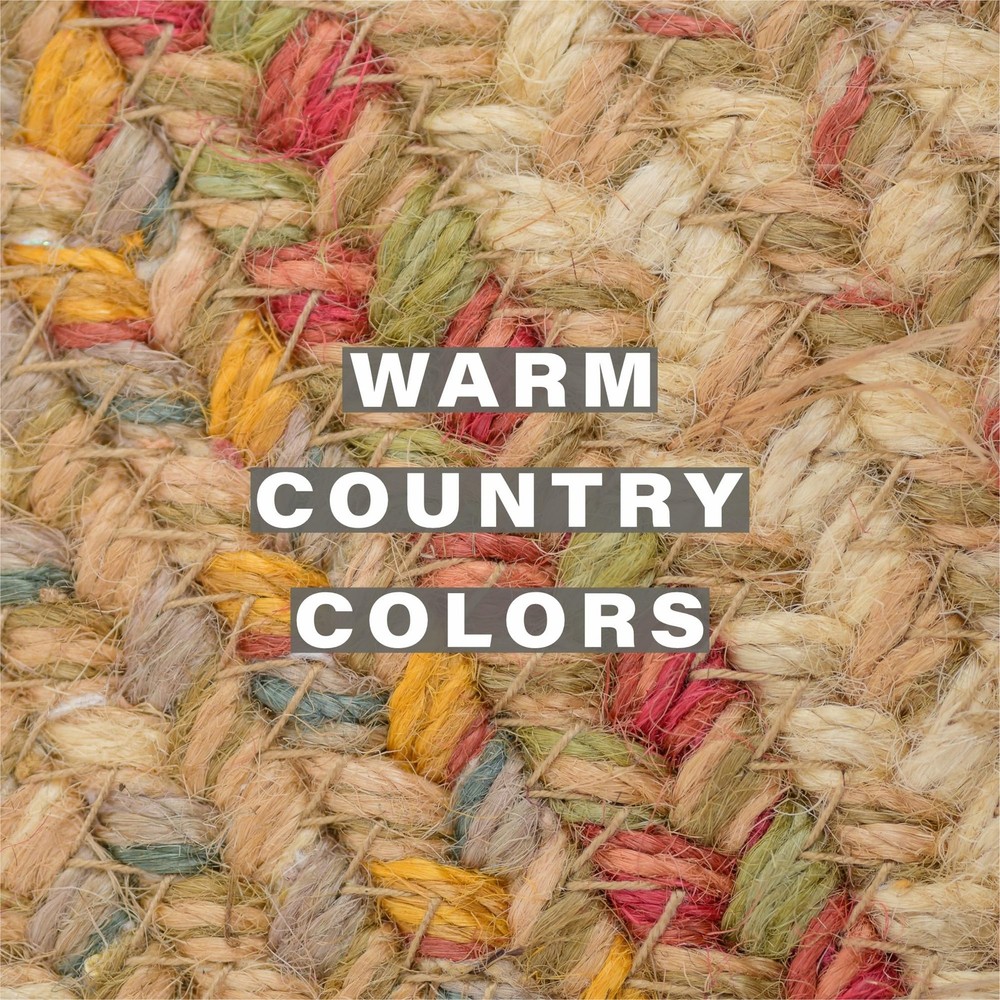 Azalea Oval Table Runner - 11"x36" Multicolor - Handcrafted with Jute - Rich ...