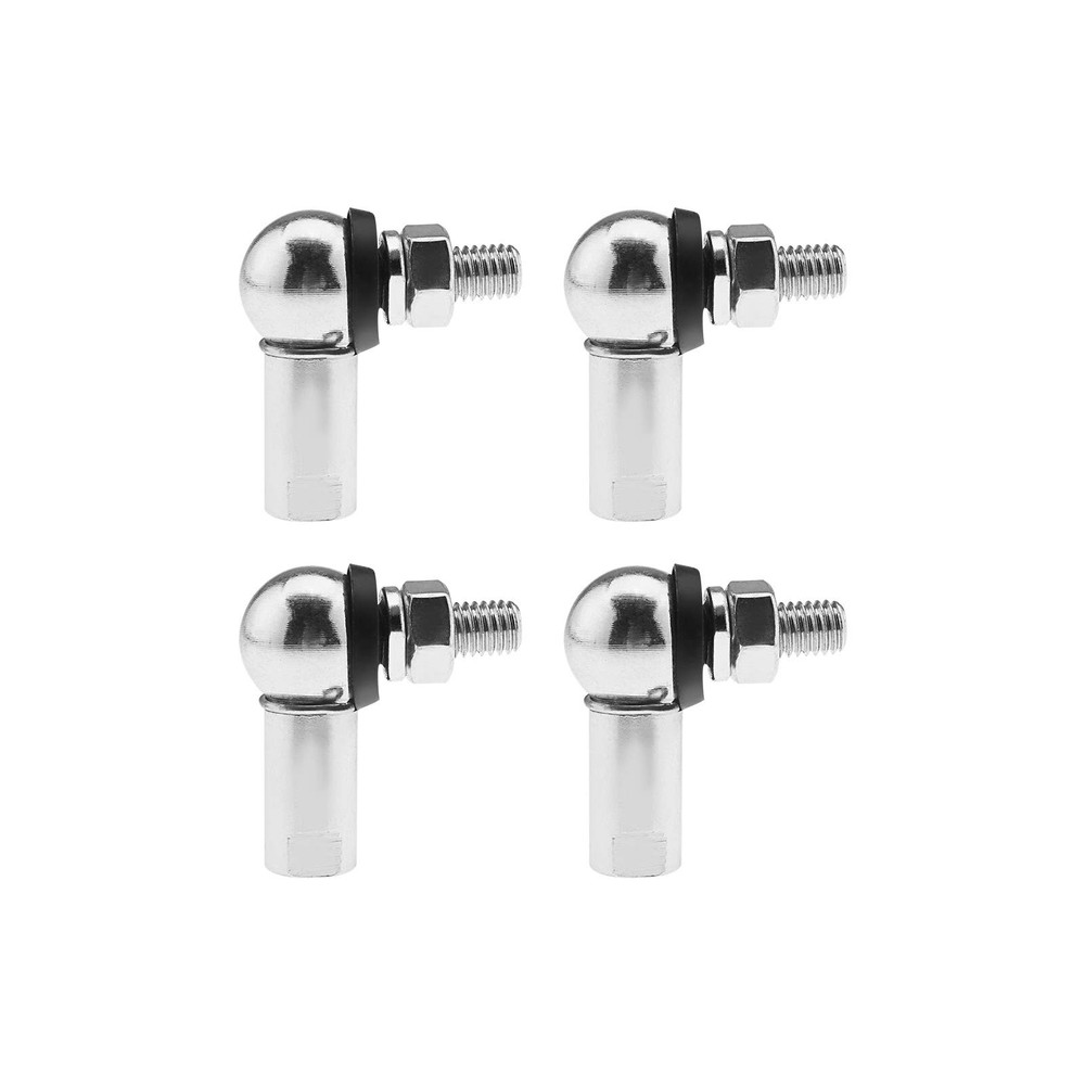 Angle Linkage Ball Joint Kit 4Pcs with Spring Clip Dust Seal M6 Replacement