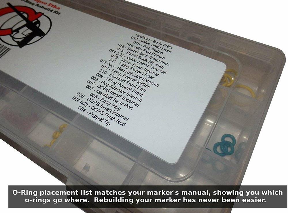 Captain O-Ring LLC Eclipse CS2 - Color Coded 5X Box Oring Rebuild Kit