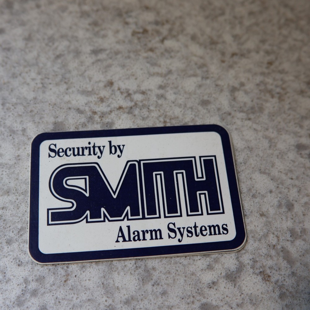 Security by SMITH Alarm Systems  Sticker