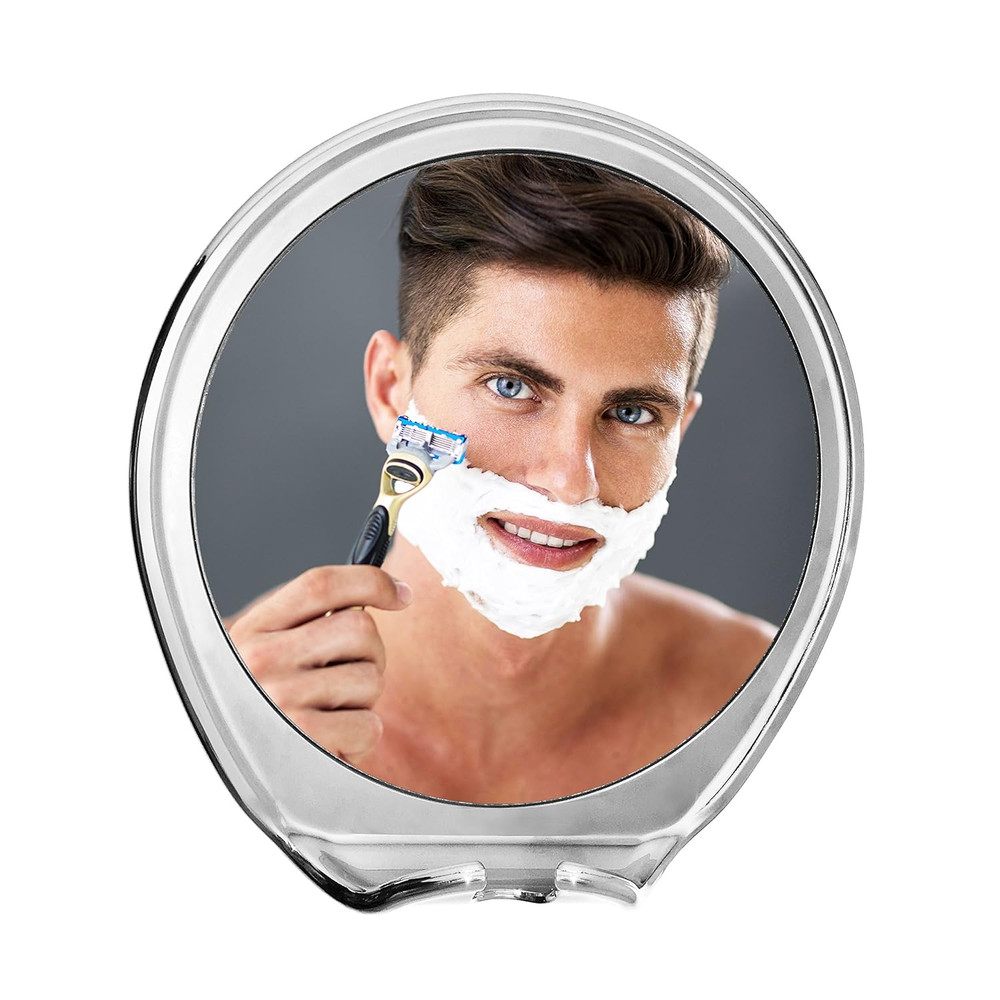 Fogless Shower Mirror with Power Locking Suction Cup, Built-In Razor Hook and 36