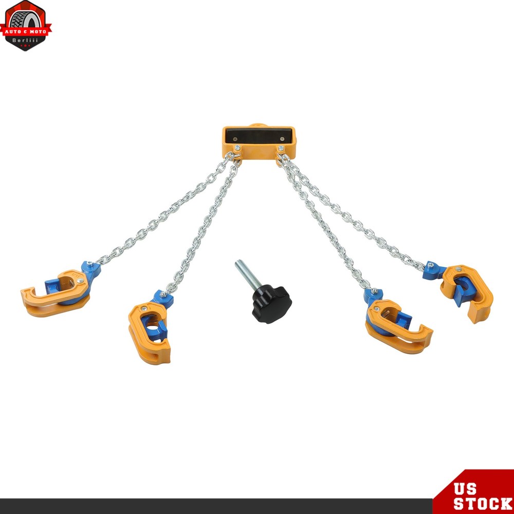 2Ton / 4400lbs Loading Capacity Chain Drum Lifter for 55 Gallon 4 Hooks & Chains