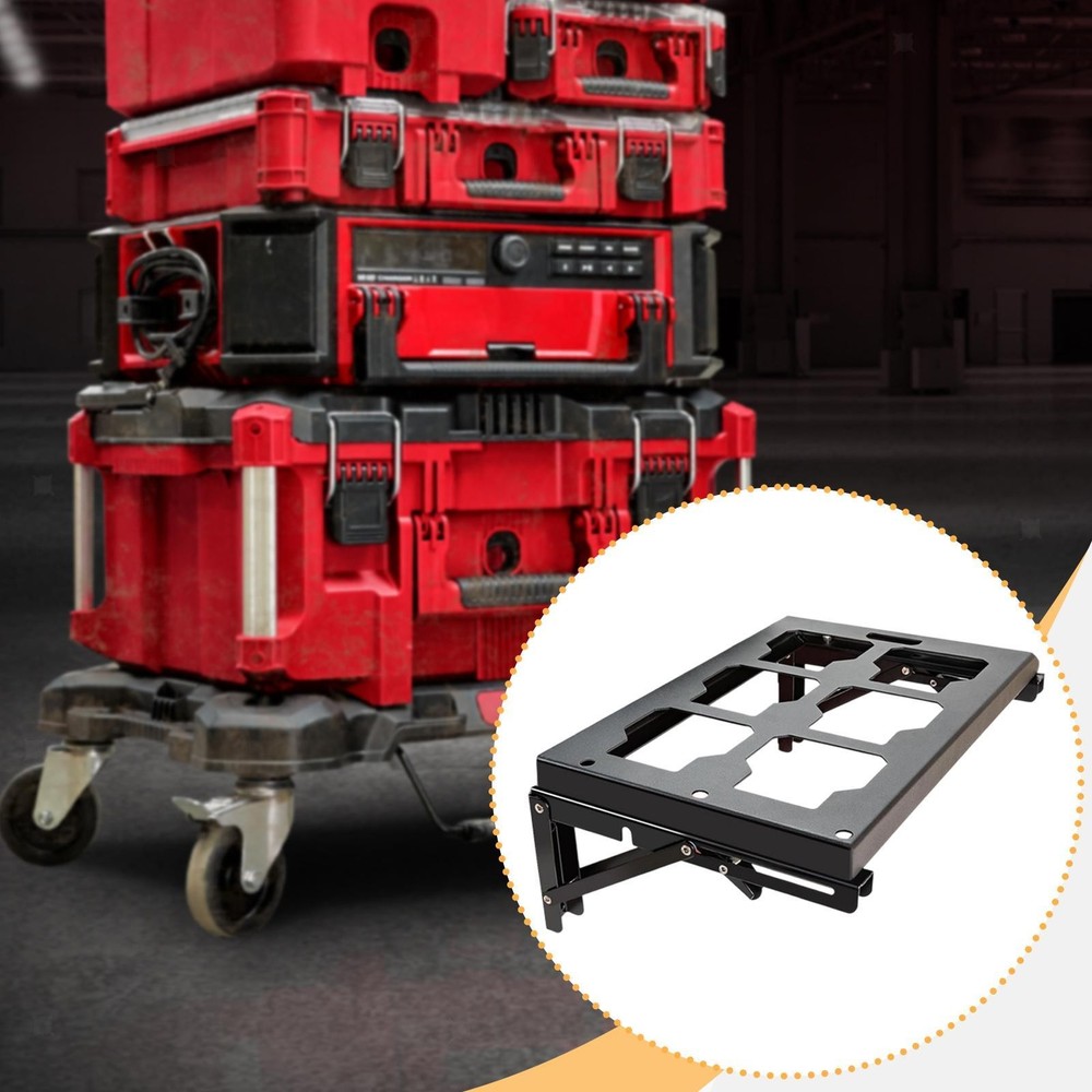 Tool Case Mounting Plate Metal Frame Mounting Base Tool Storage Carbon Steel