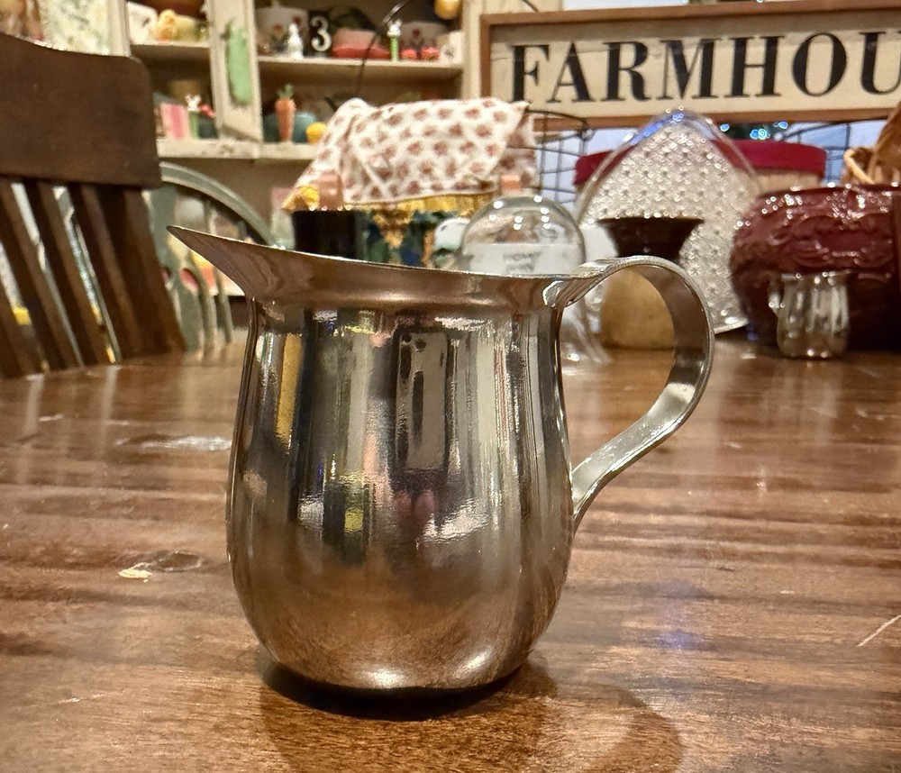 Silver-Plated Creamer Pitcher 3 Inch Tall