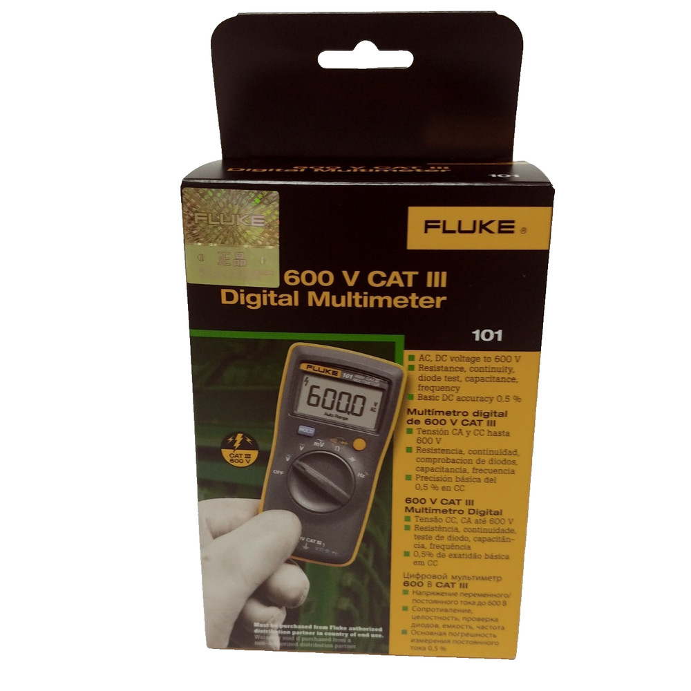 FLUKE 101 Digital Basic Multimeter Pocket Portable Meter AC DC Volt Tester