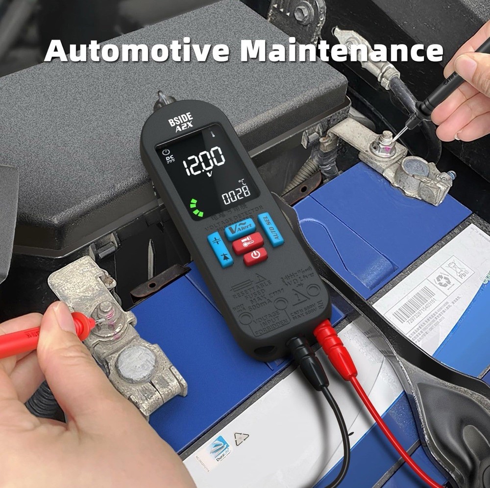 BSIDE A2 Digital Multimeter Auto Range DC/AC Voltage Meter Resistance True RMS