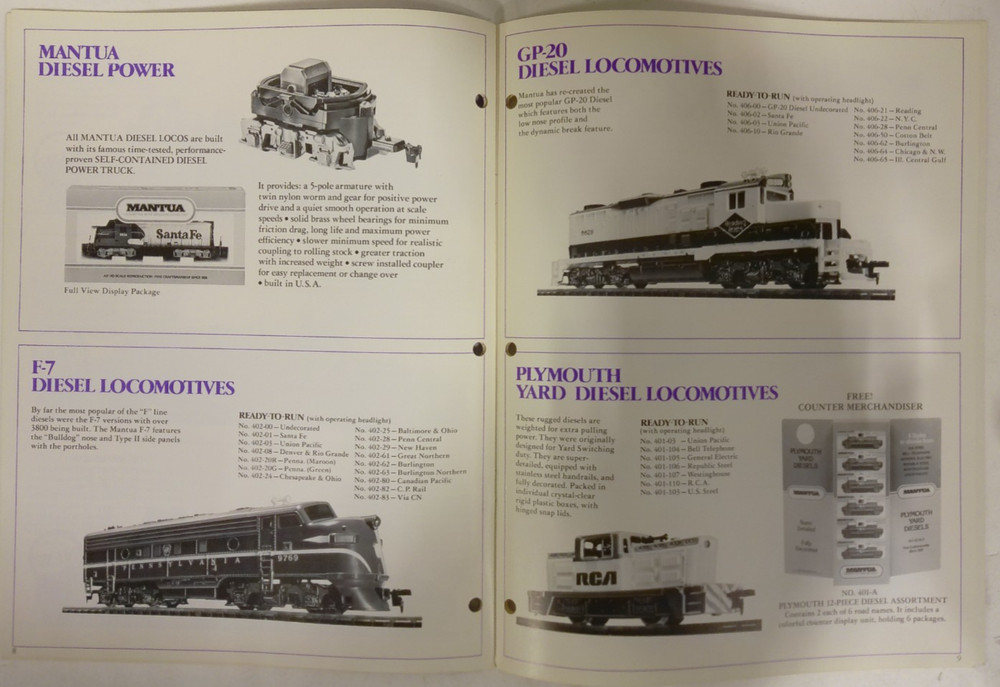 1979 MANTUA Model Train Catalog