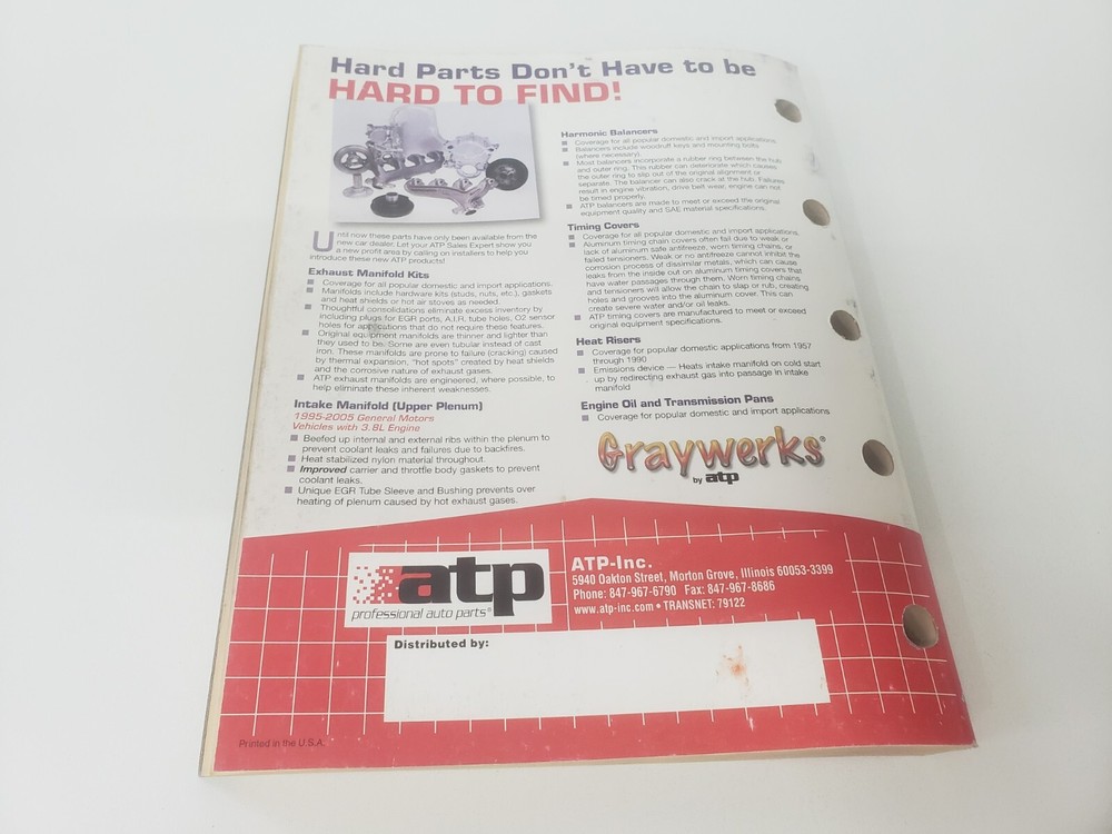 ATP Transmission Parts Catalog Guide 2006