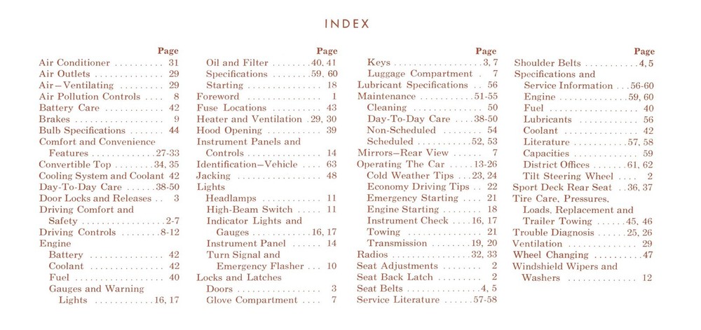 1970 Ford Mustang Owner's Manual