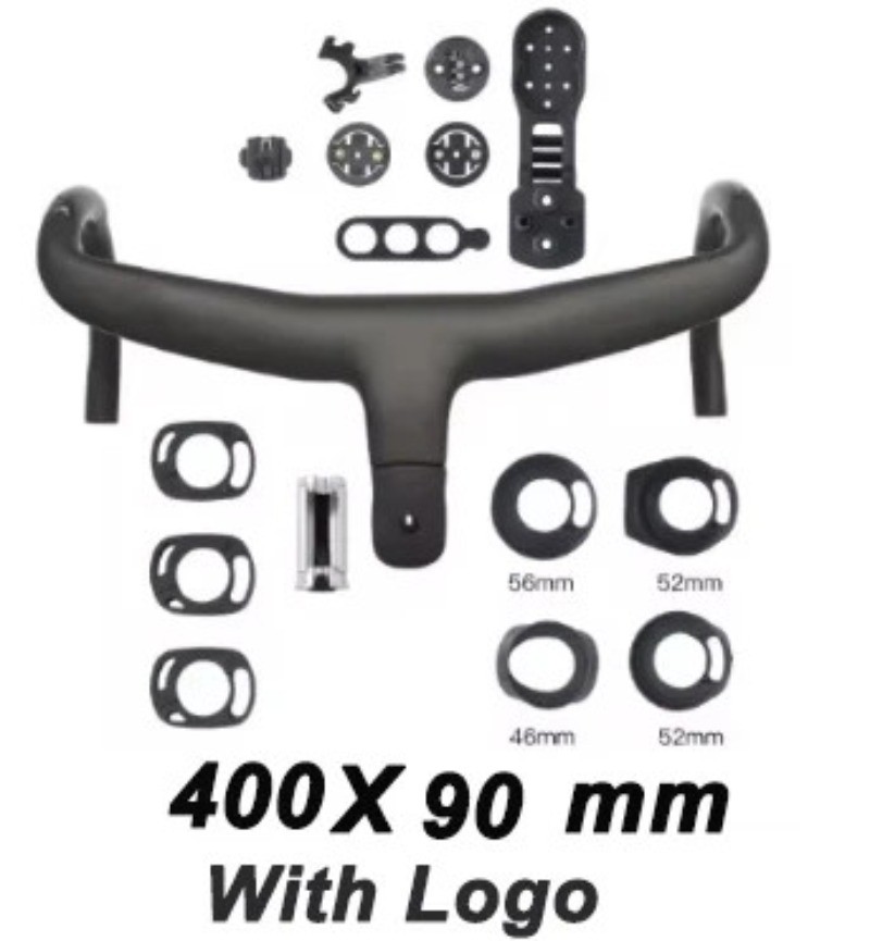 Road Bicycle Integrated handlebar Internal Routing Cable Carbon with Mount