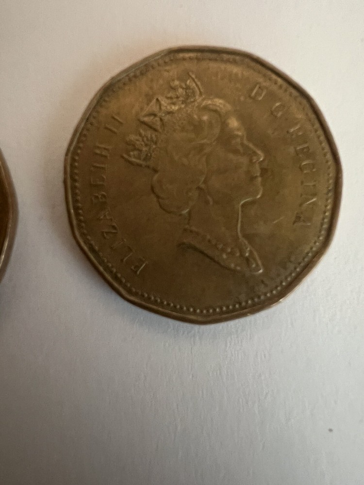 2 Queen Elizabeth II Canada One Dollar coin