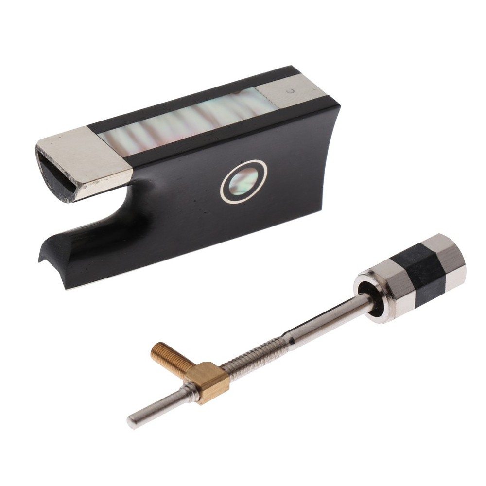 Replacement Violin Bow Ebony Frog with Screw
