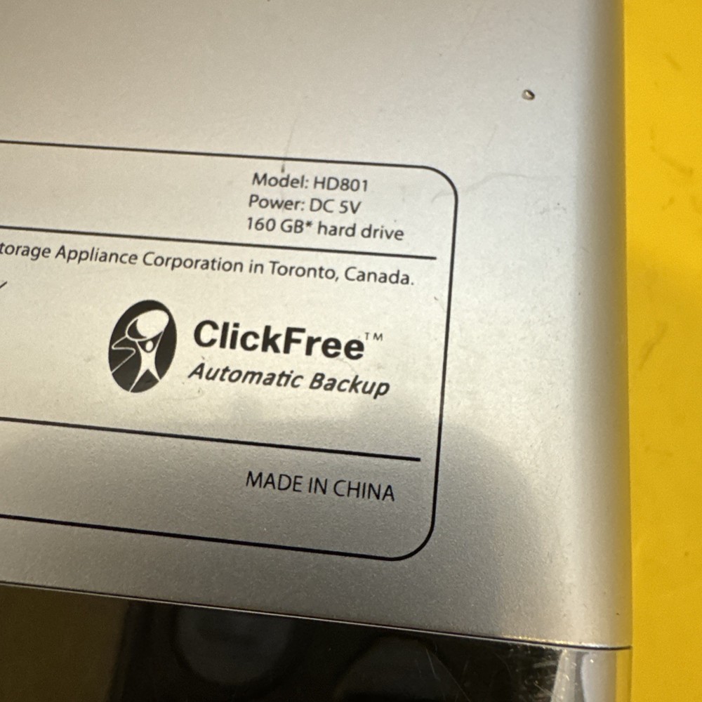 Clickfree Automatic Back Up Drive 160GB - HD801