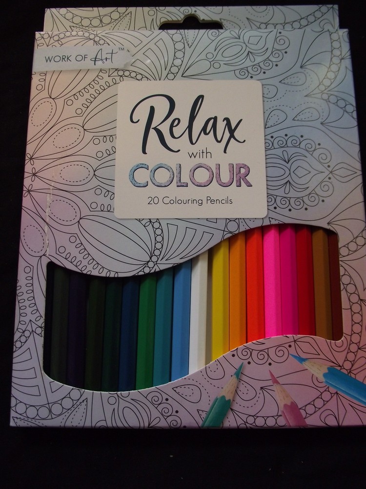 Tallon  20 Pack Full Size Colour Pencils Colour Therapy Drawing