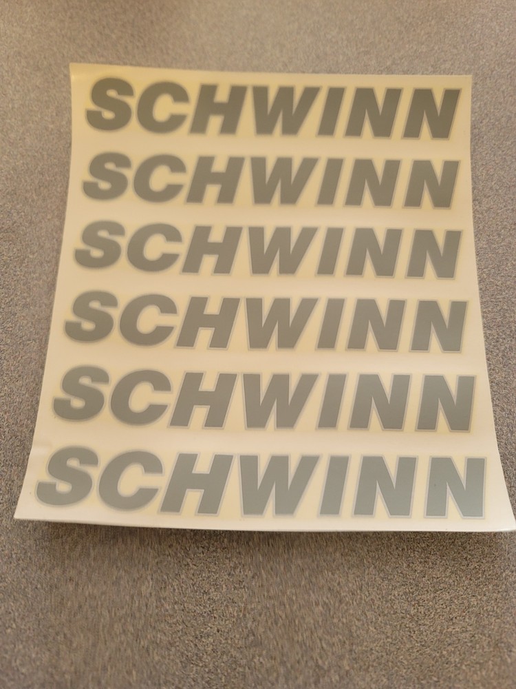 6 Schwinn Bicycle  Decal Set