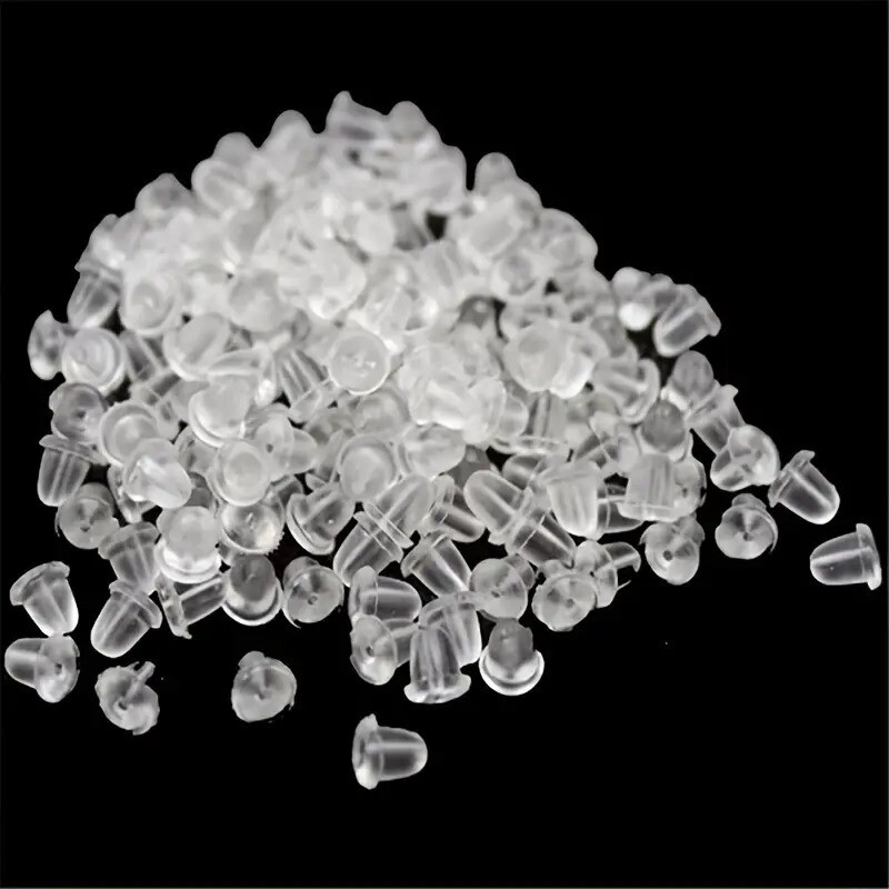 10pcs silicone rubber earring back stoppers for secure earring lock accessories