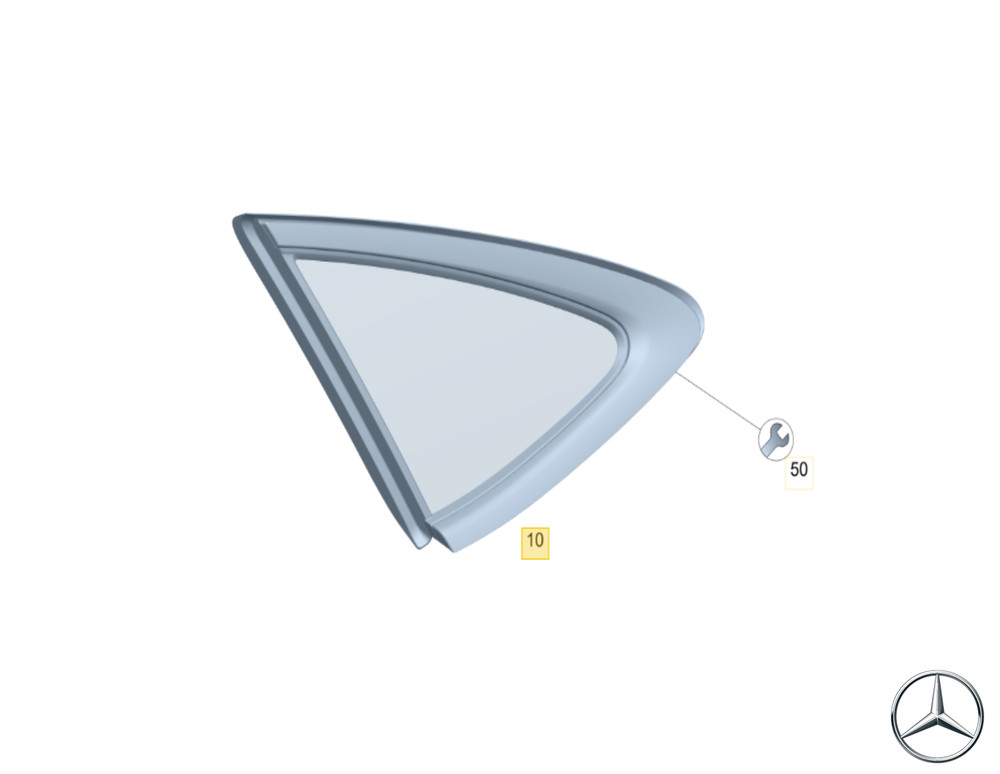 Genuine Mercedes-Benz A2546704400 Side Window (Fixed) Rear Right GLC 254