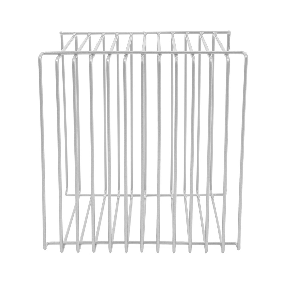 2025 Style Side Table Square Geometry Side Table Linear Metal End Table Silver