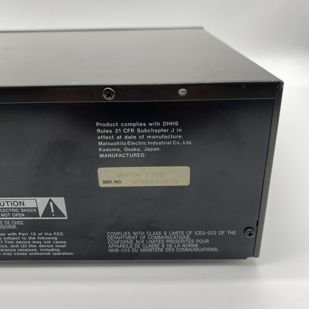 Technics Compact 5 Disc Rotary Changer System SL-PD888 No Remote Fully Tested