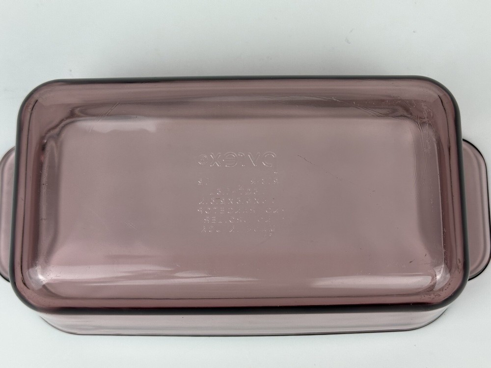 Pyrex 213-R Cranberry Rectangular 10 3/8” Casserole Loaf Pan 1.5 Qt/1.5L