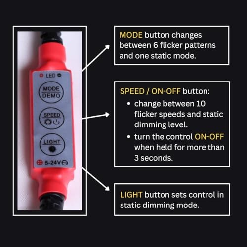 Fire Effect Ember Orange Flame Simulation Led Flicker Light for Props