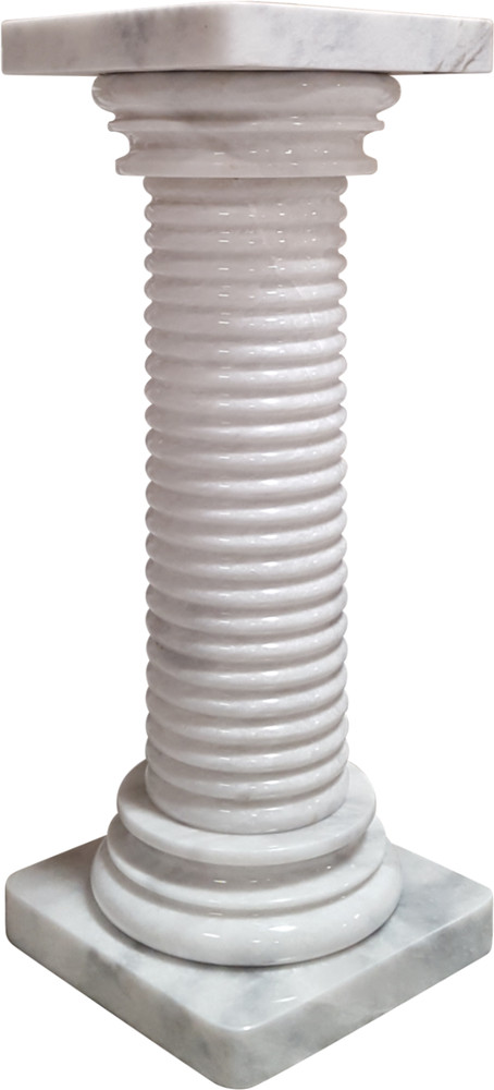 Solid Marble Pedestal Column White 36" Tall. Pickup Only.