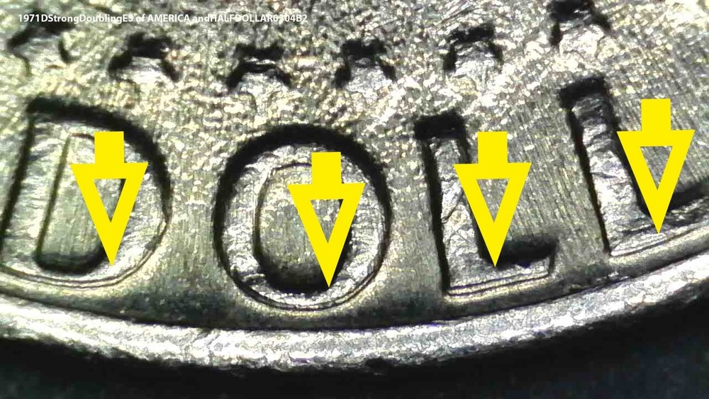 1971-D Kennedy Half - Reverse Has Very Nice Doubling Strike Error