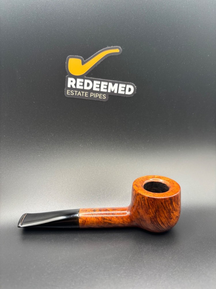 Bari Amber 8244 Smooth Thick Pot Danish Estate Pipe