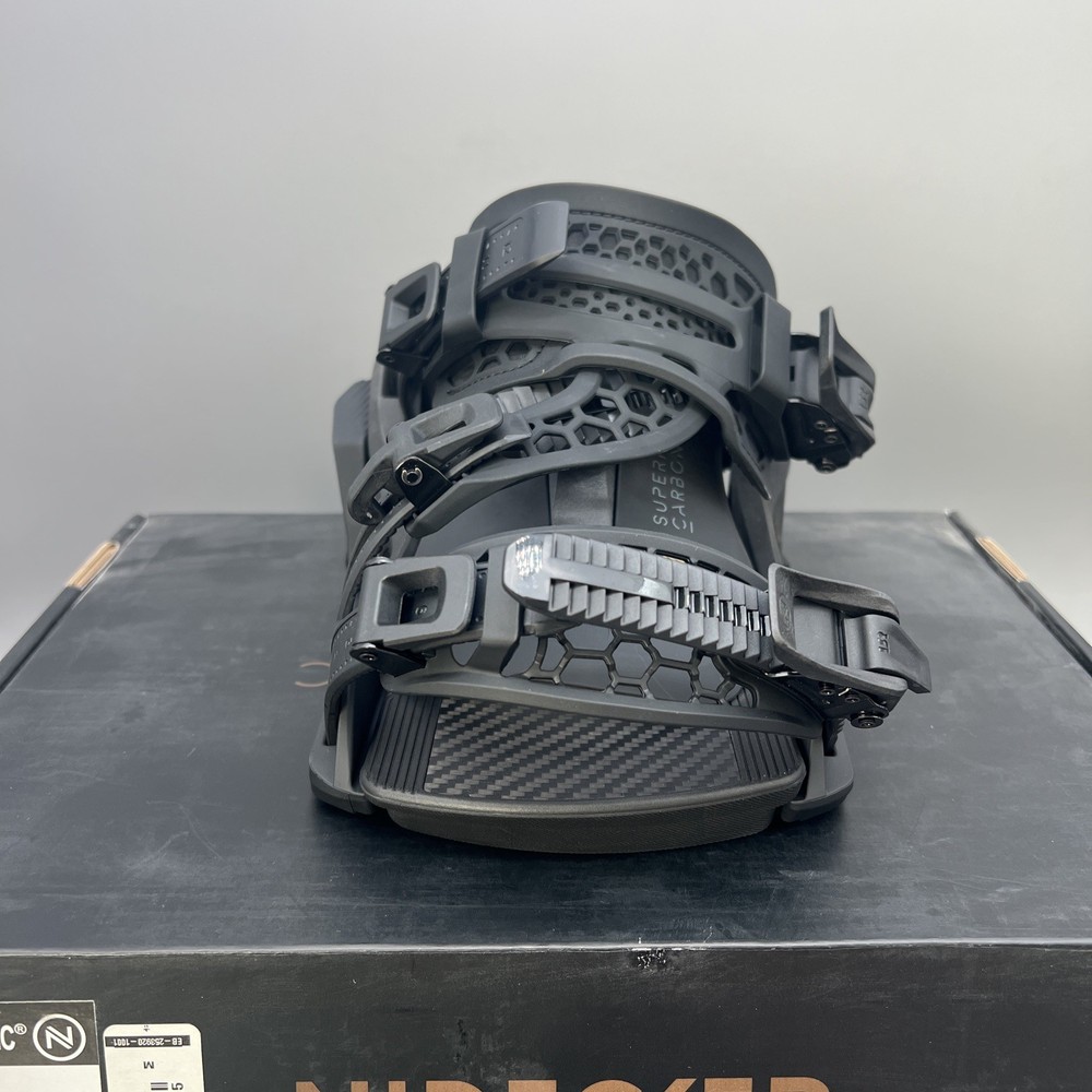 Nidecker Supermatic Snowboard Bindings, Carbon Black, Medium MY25