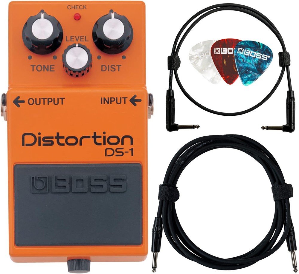 Boss DS-1 Distortion w/ Instrument Cables