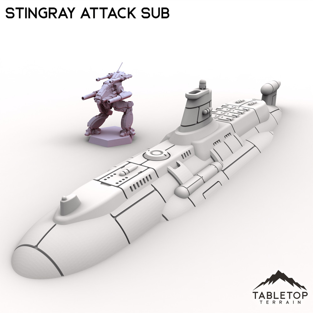 Stingray Attack Sub - Small Scale Mech Wargames 6mm 8mm