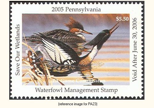 D2K Pennsylvania Duck Stamp 2005 $5.50