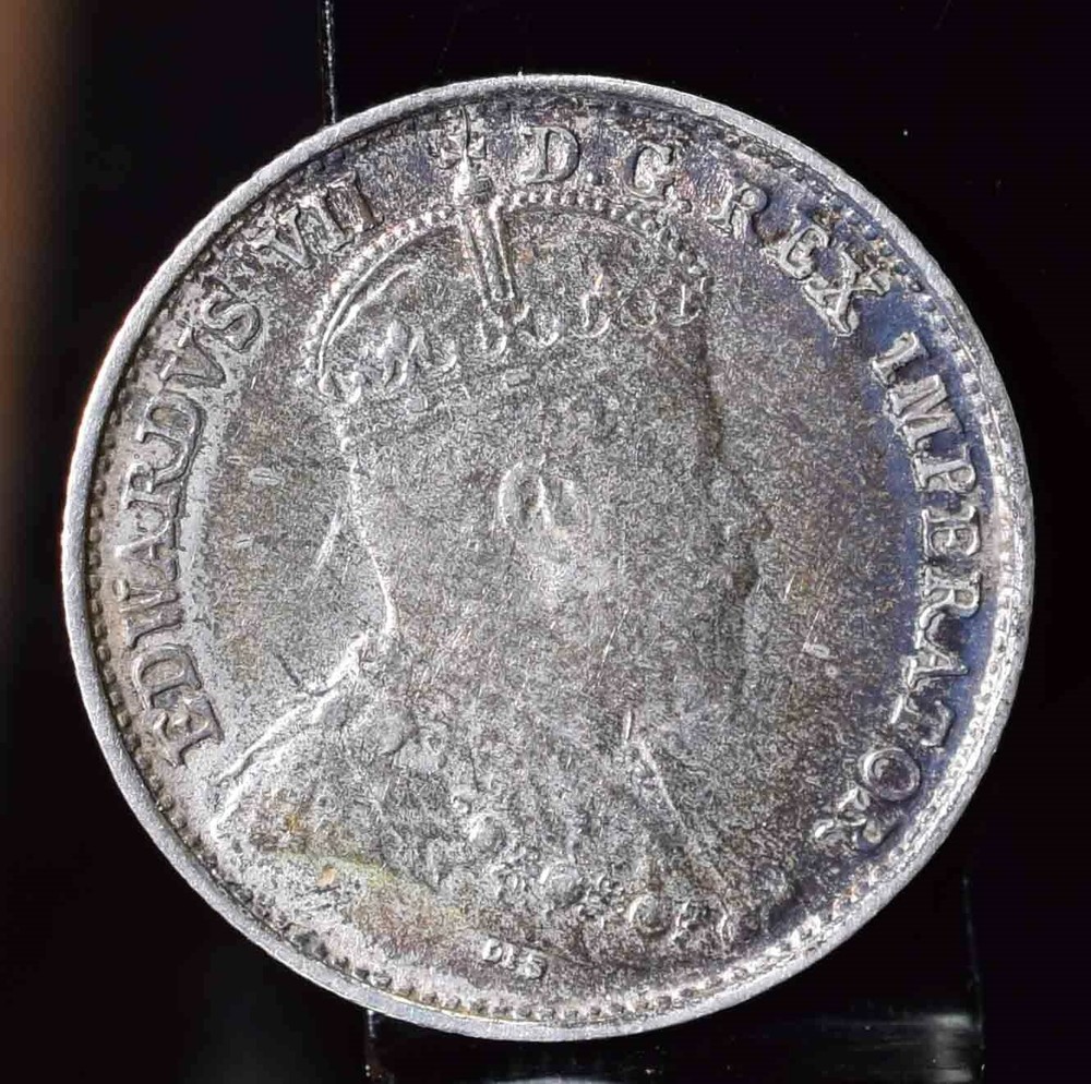 1908 Canada Silver 5 Cents - AU KM#13 $85