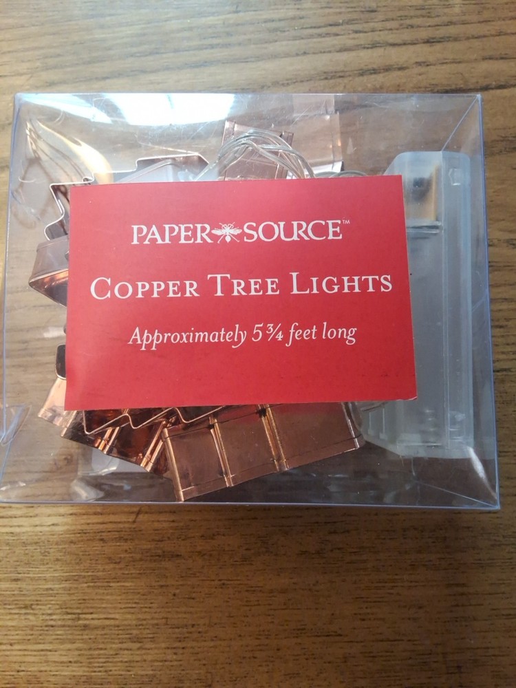 Copper Christmas Tree Cookie Cutter String Lights Paper Source NEW