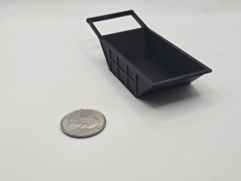 1/64 Scale 12 Cubic Yard Bedding Box in Black