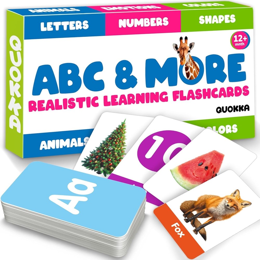 Interactive ABC Learning Flash Cards for Toddlers 2-4 – 60 Fun & Durable Cards