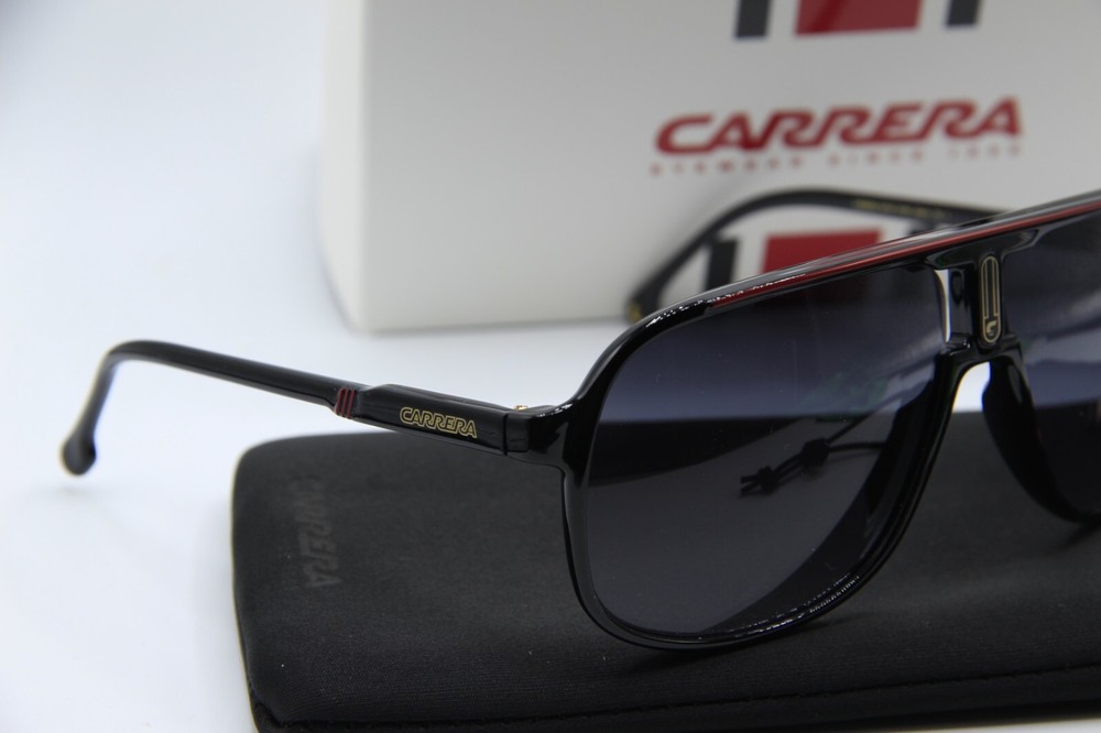 NEW CARRERA 1047/S OIT9O BLACK RED AUTHENTIC SUNGLASSES W/CASE 62-10