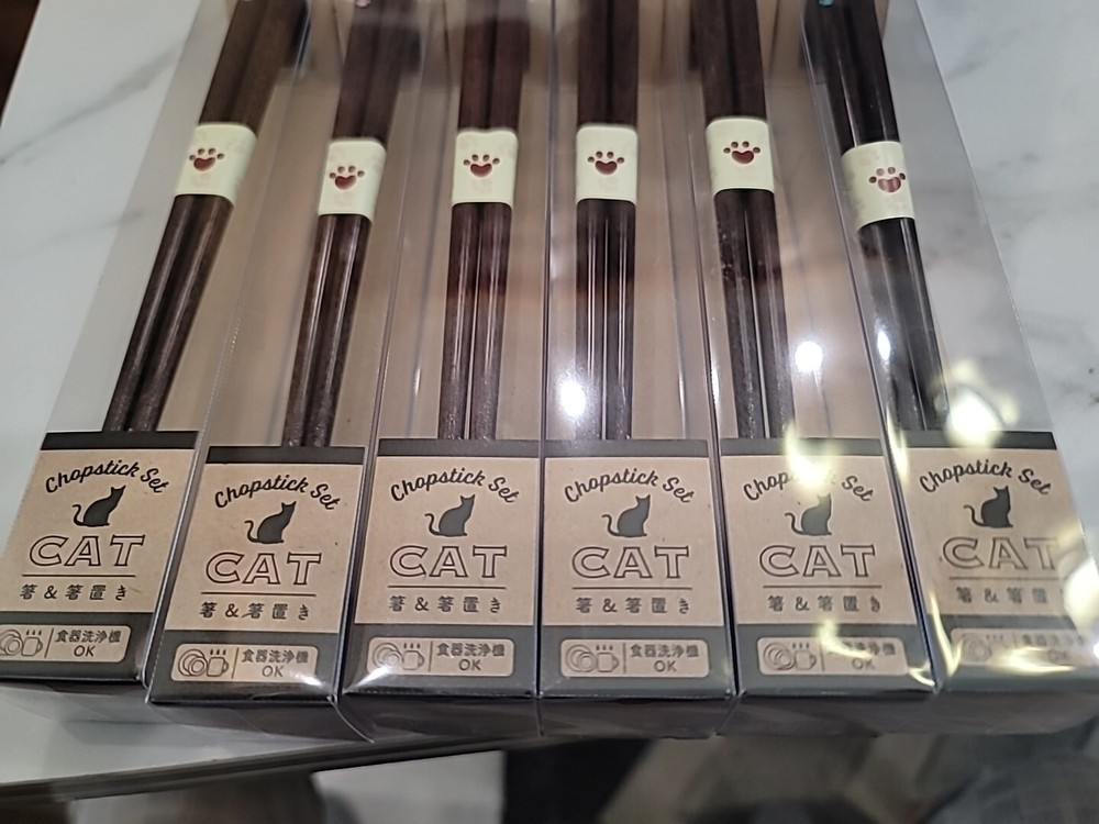 CAT JP CHOPSTICKS SET - 6 PCSUITE Set