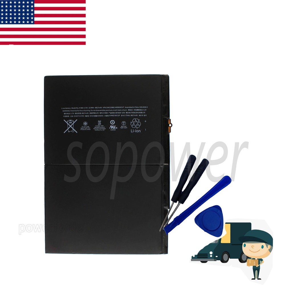 Replace Battery for iPad 5th 6th 7th 8th 9th Gen.A1484 A1474 A1475 A1476 A1822