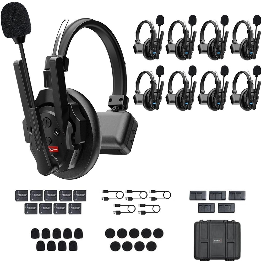 SYNCO XTalk XPro9 Wireless Intercom Headset System with Antenna Enhanced...