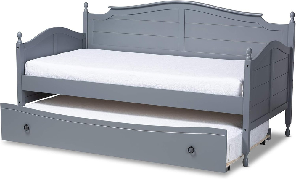 Stylish Grey Single Daybed for Comfortable Sleeping and Relaxing