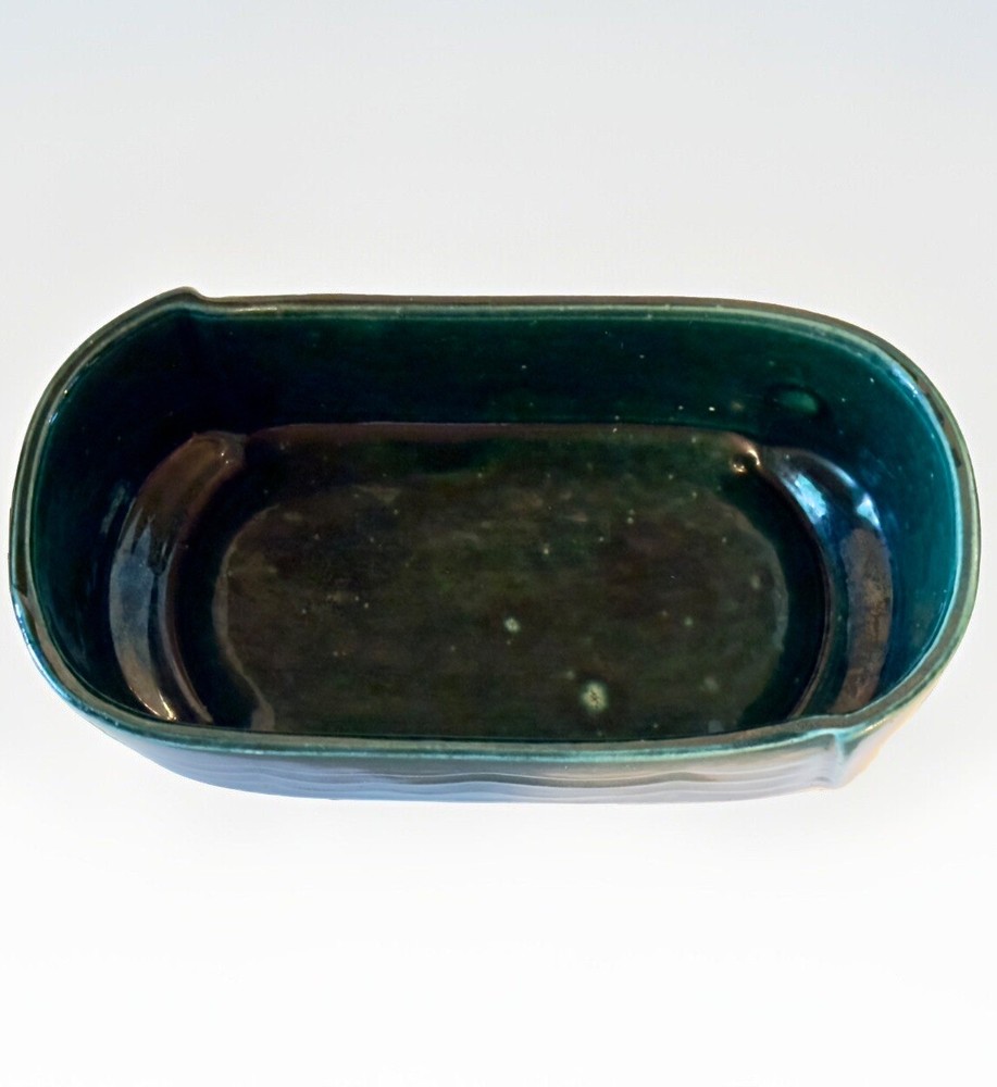 VTG UPCO 263 Ceramic BluGreen Pottery Rectangle Planter USA