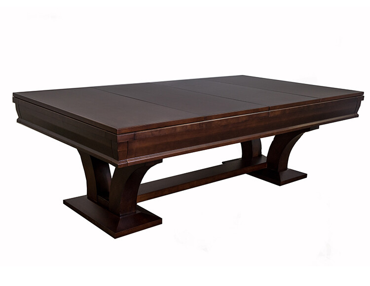 Hamilton Pool Table 8' w/ Dining Top Conversion & 2 Matching Benches FREE Ship