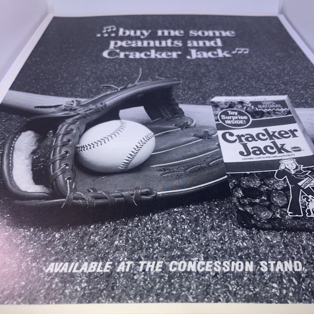 1991 Cracker Jack Vintage Print Ad 8”X11” From MLB Seattle Mariners Program S1