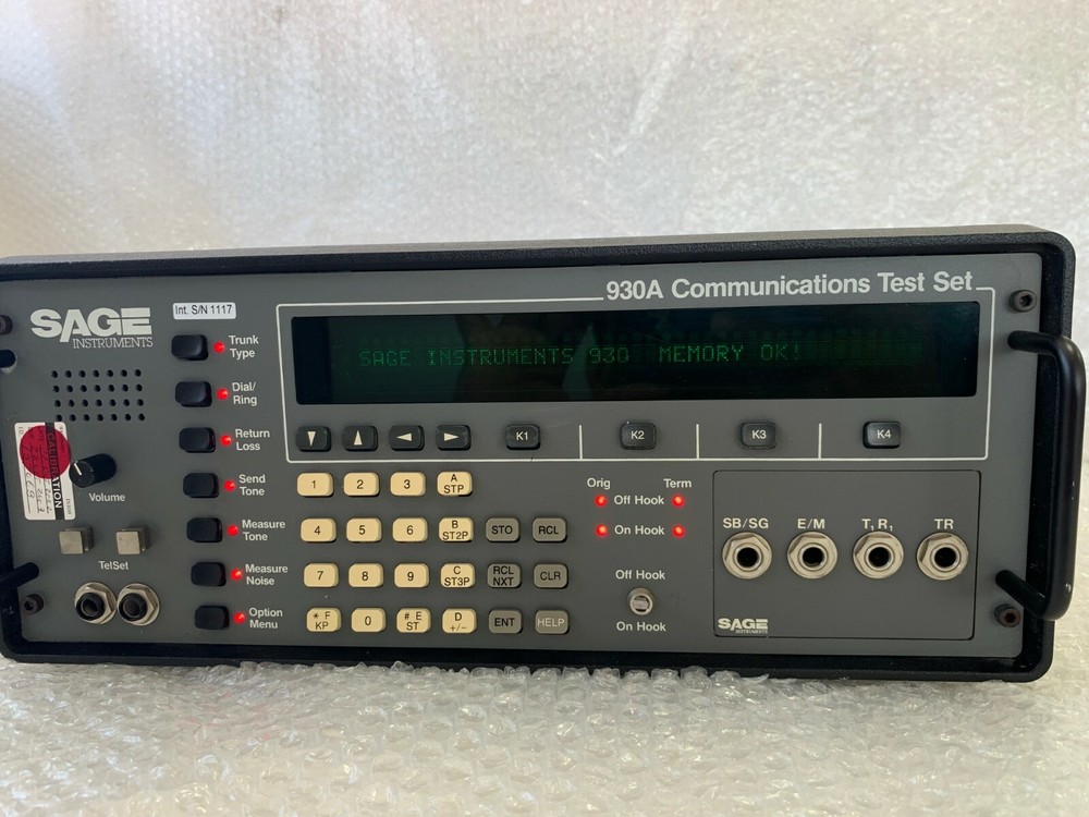 SAGE 930A Communications Test Set Used