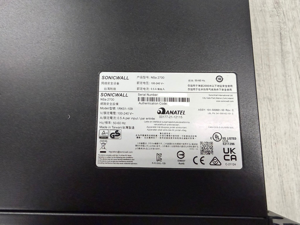 SonicWall NSA 2700 Network Security - TRANSFERABLE