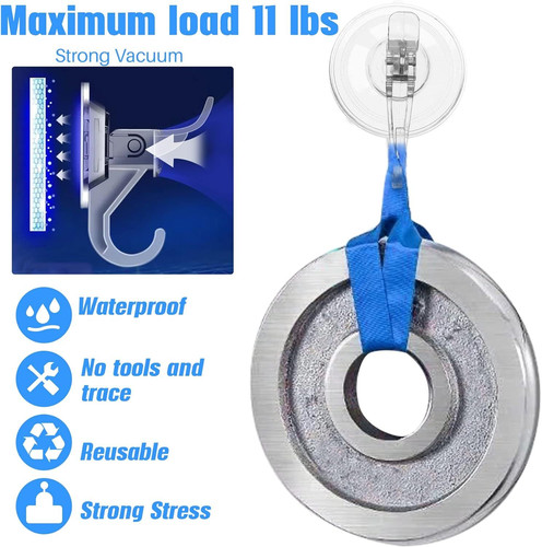 Antimbee 3 Pack Suction Cup Hooks, Clear 3 Pack, Transparent