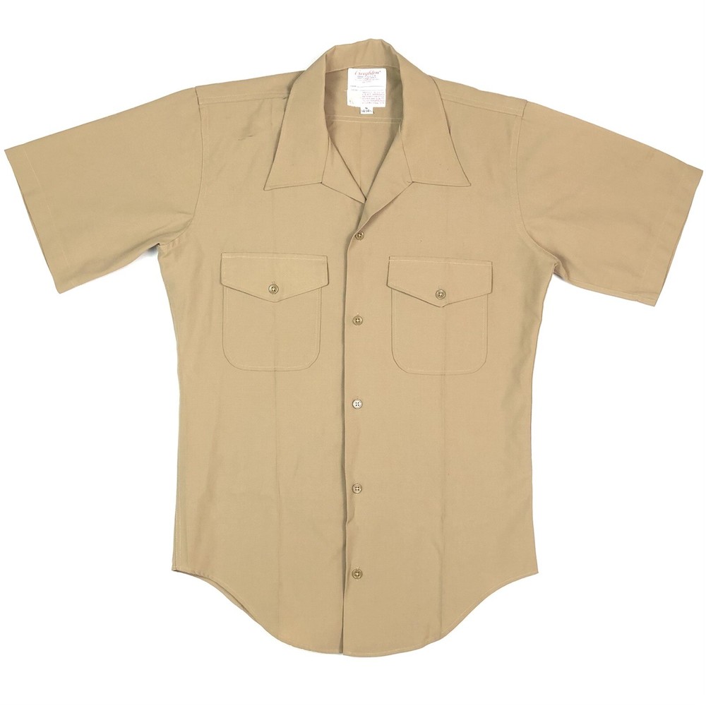 Greighton USMC Short Sleeve Wool Blend Button Shirt Uniform Men’s Size Small